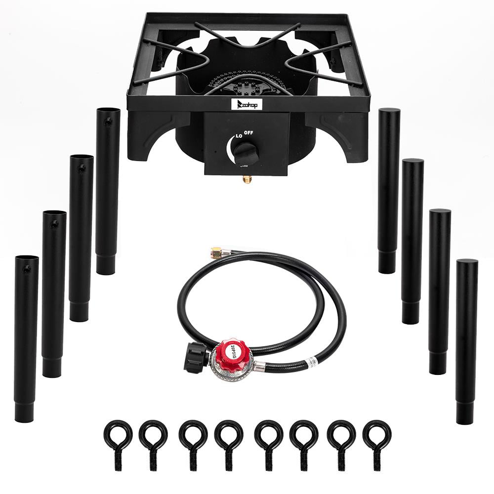 Portable 75.000 BTU Outdoor Single Burner Propane Burner Cooking BBQ Grill