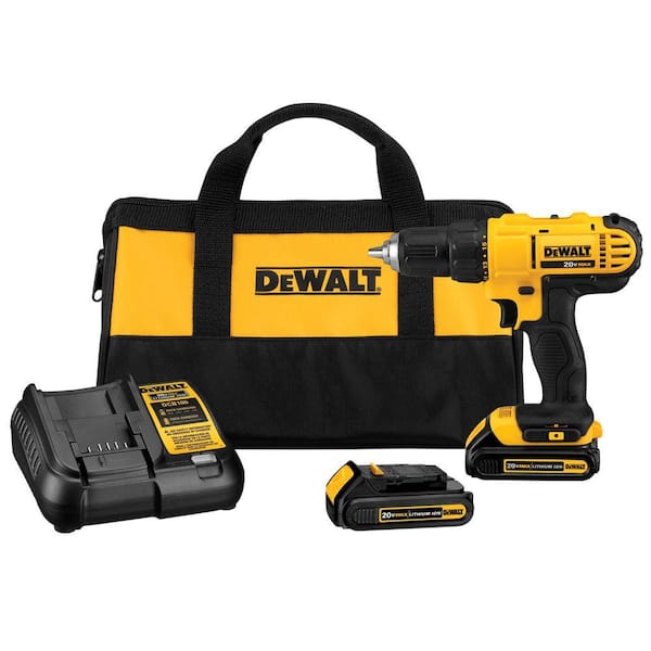 20V MAX Cordless 1/2 in. Drill/Driver. (2) 20V 1.3Ah Batteries. Charger and Bag