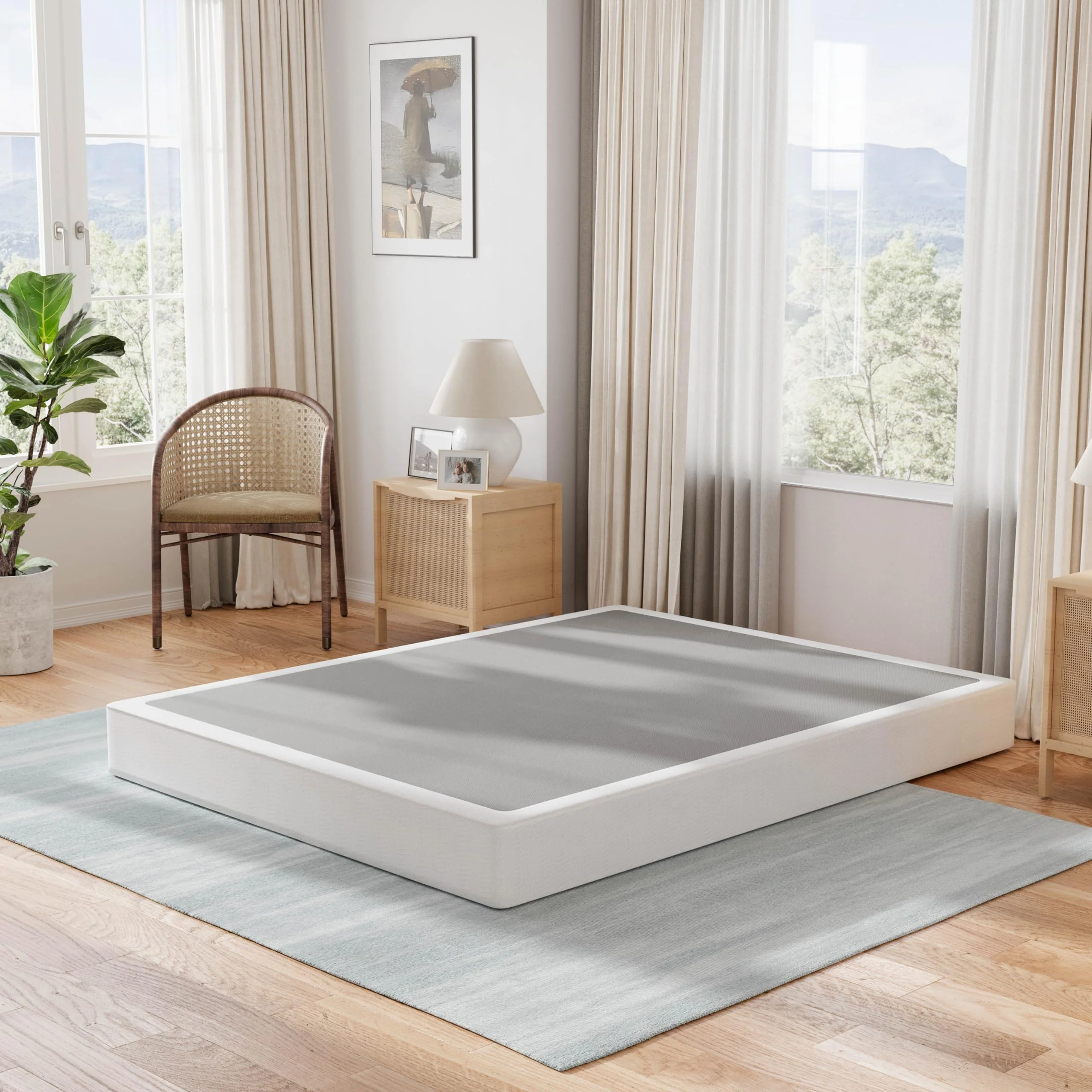 HUEIIS Queen Box Spring 9 Inch Metal Frame Mattress Foundation