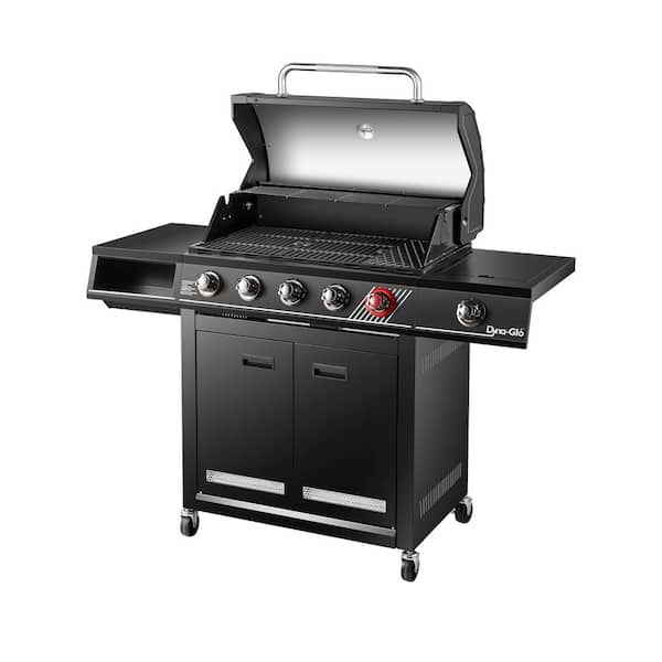 5-Burner Natural Gas Grill in Matte Black with TriVantage Multifunctional Cooking System