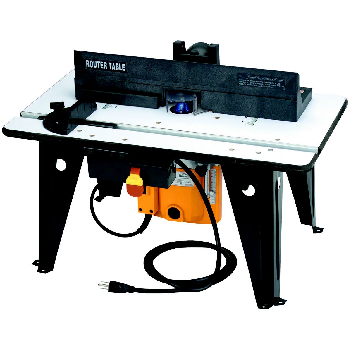 Chicago Electric Benchtop Router Table with 1-3/4 HP Router