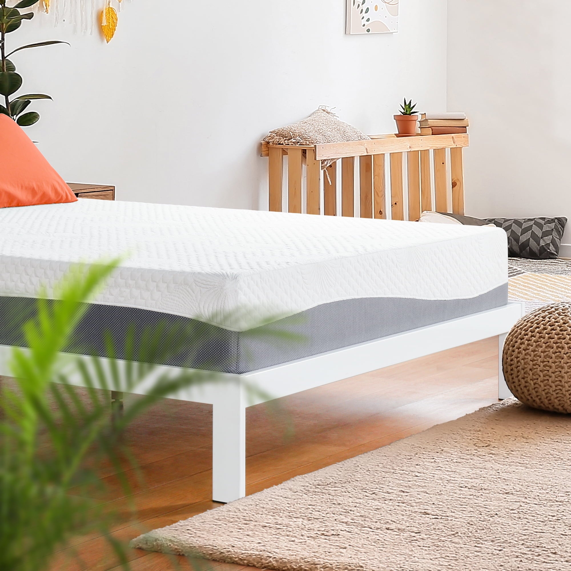 DreamGel 10 Gel Memory Foam Mattress. Full. Grey