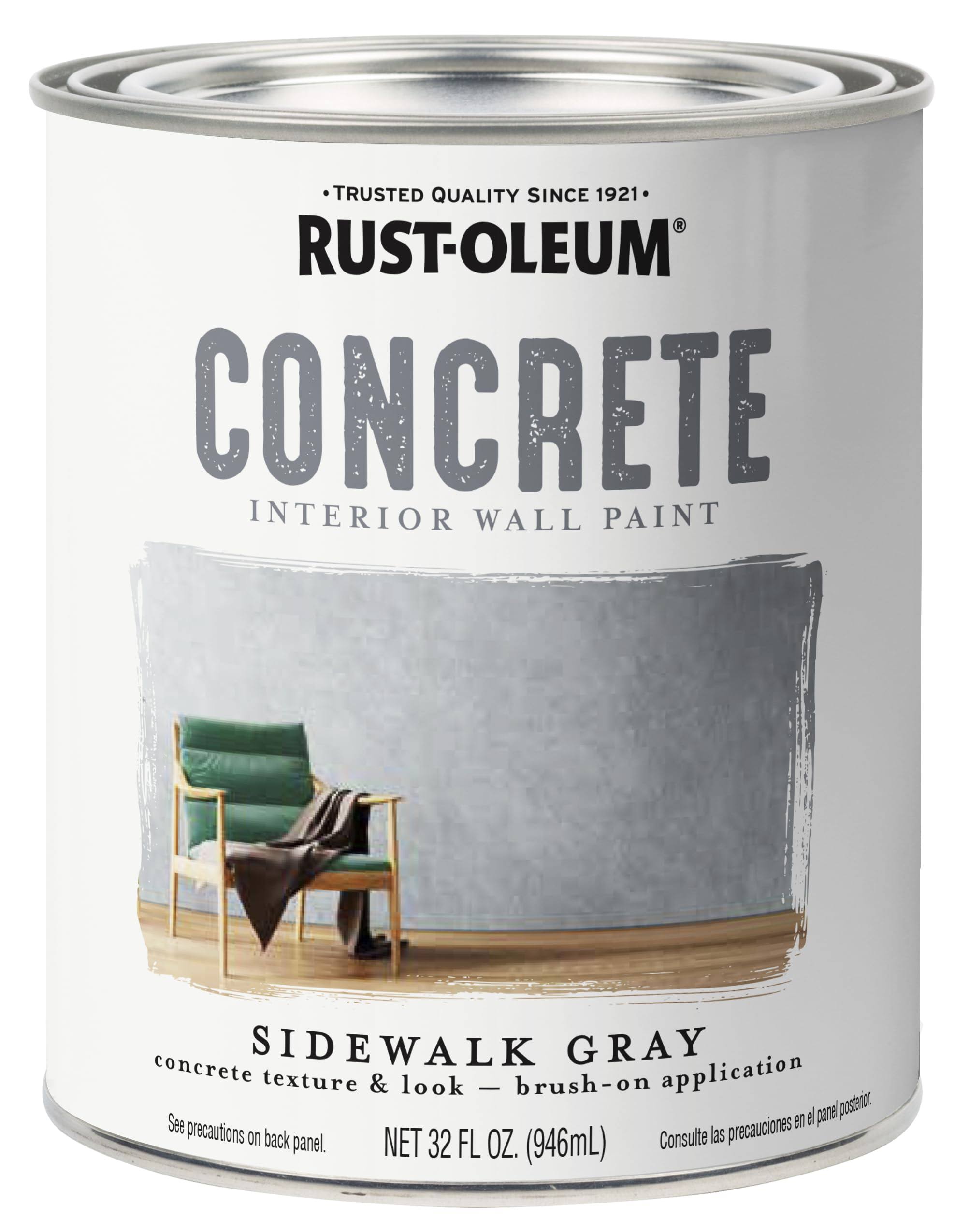 Rust-Oleum 379908 Specialty Concrete Wall Sidewalk Gray Quart