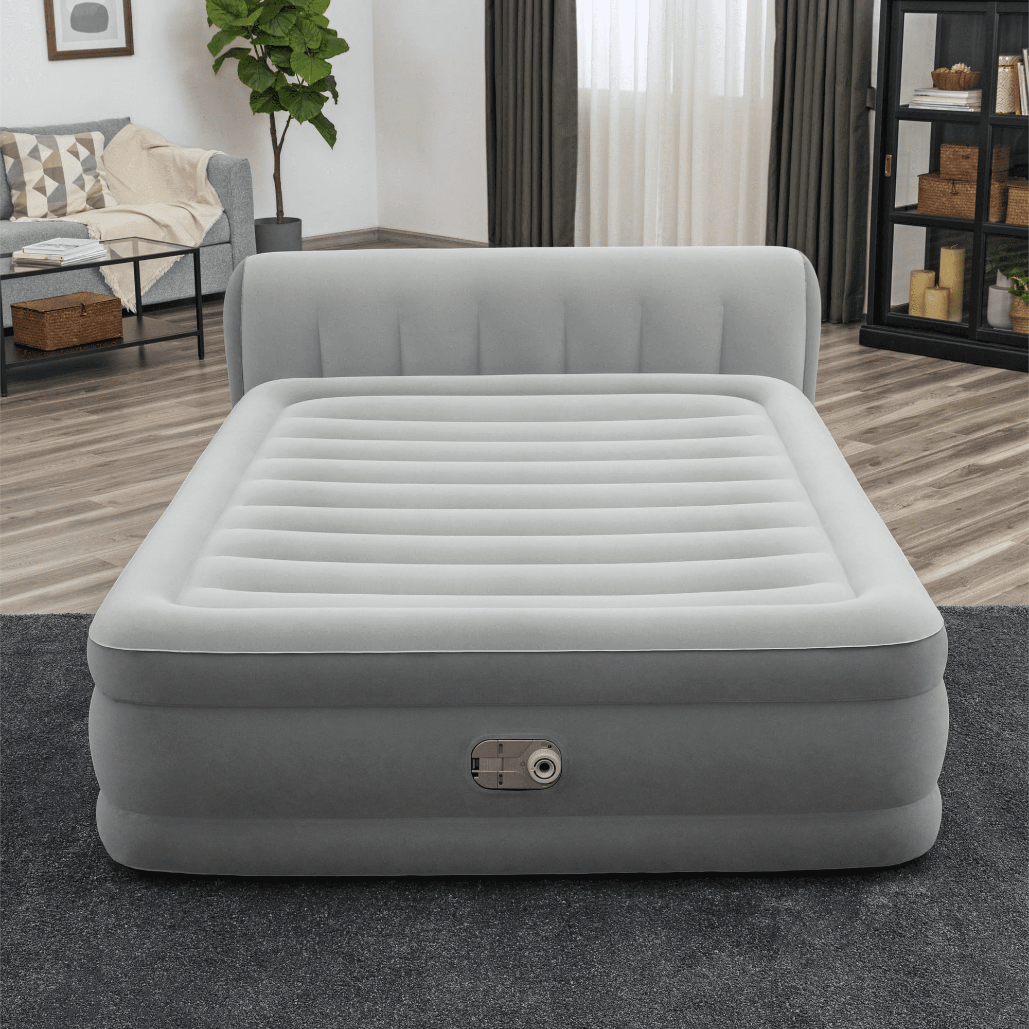 Headboard 18 Queen Air Mattress with Built-in Pump