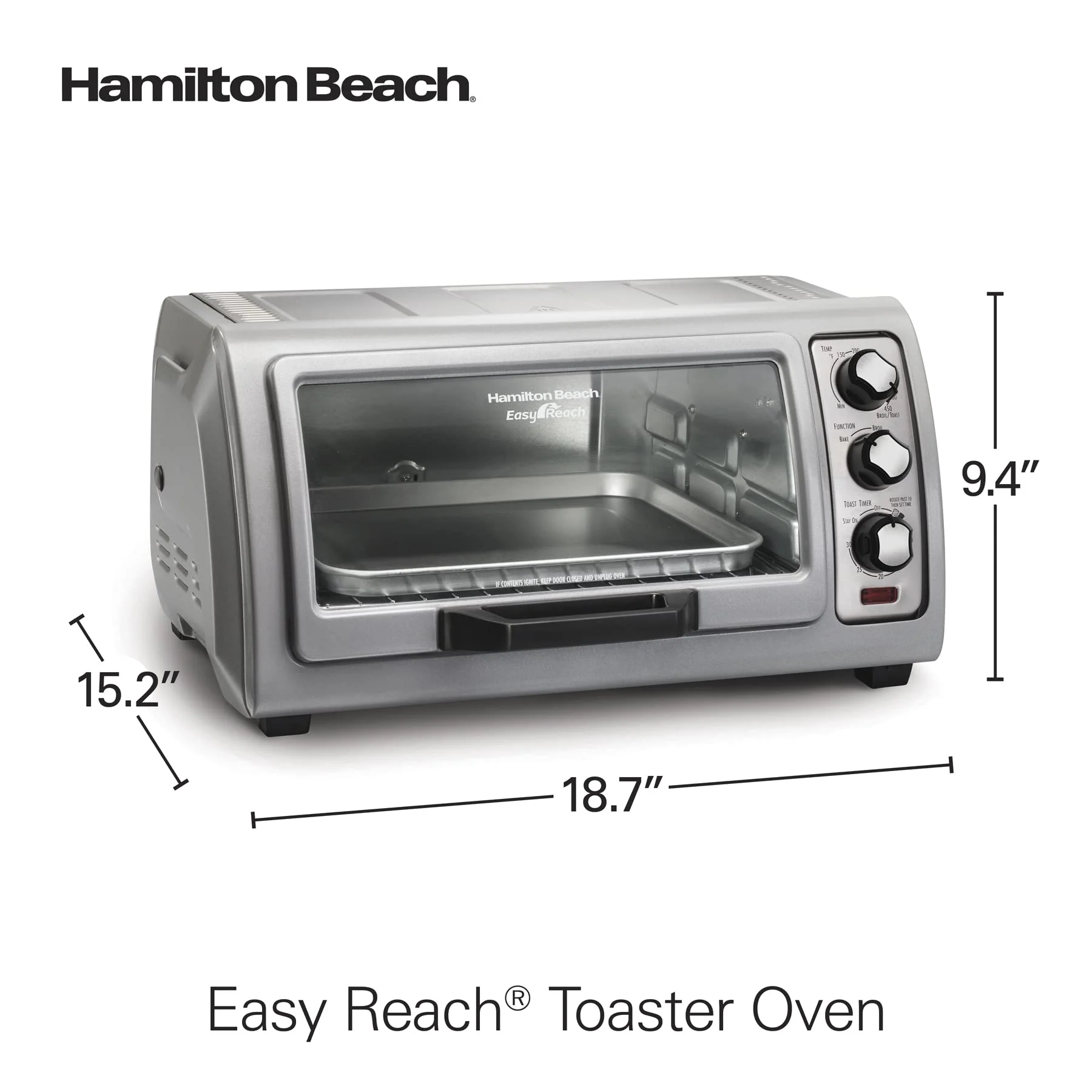 Hamilton Beach 6 Slice Countertop Toaster Oven