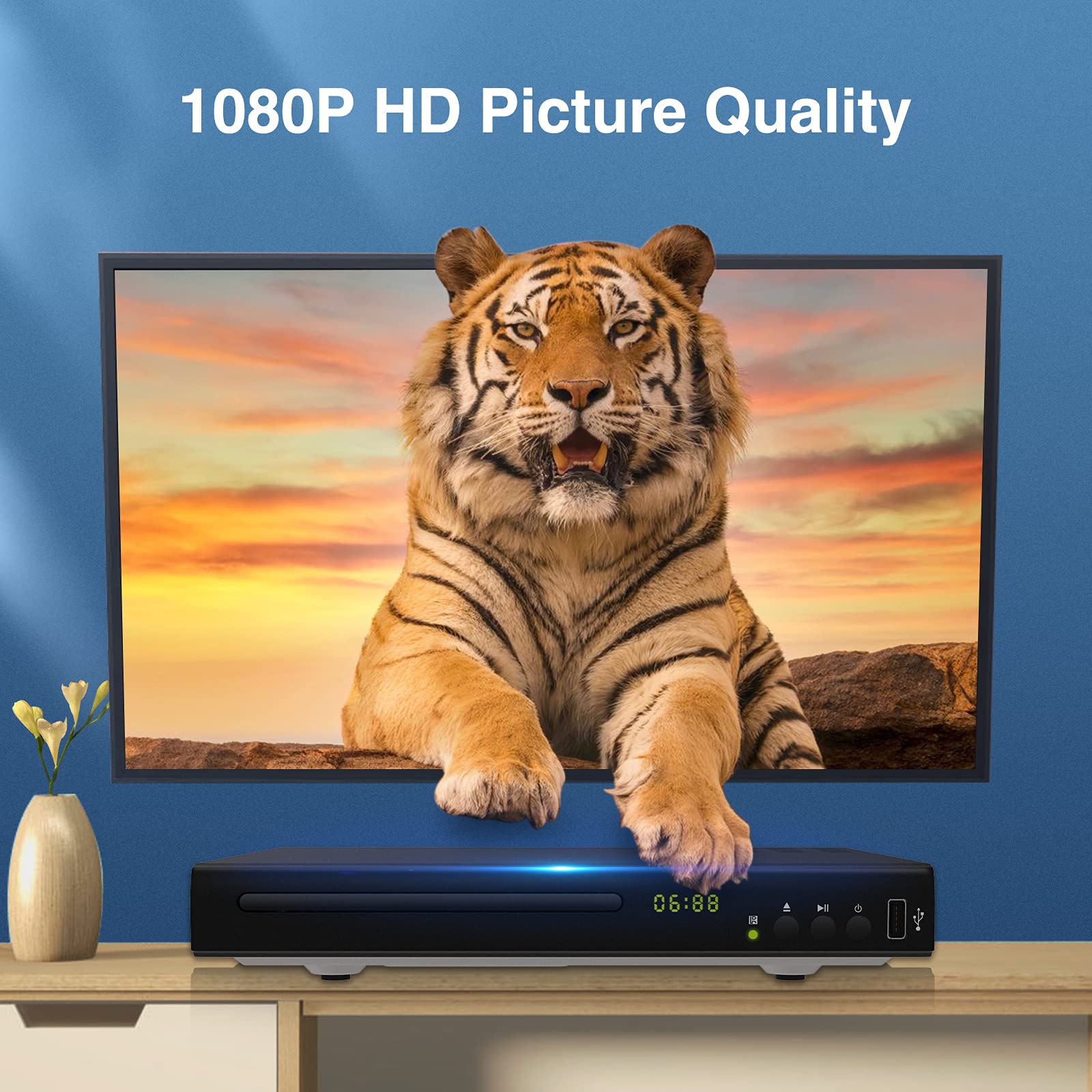 Tojoc k Blu Ray DVD Player. 1080P Home Theater Disc System