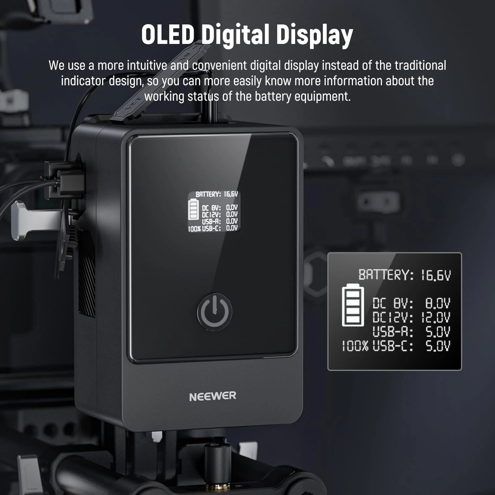 NEEWER Mini V Mount Battery 6800mAh 99Wh 14.5V