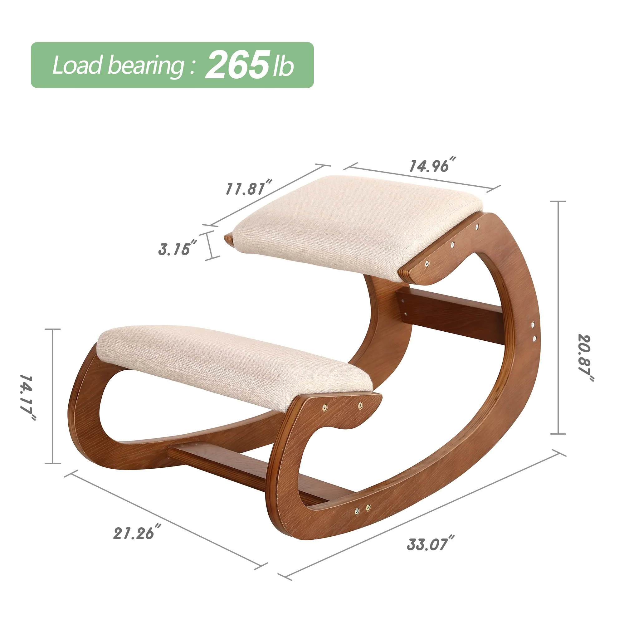 Predawn Ergonomic Kneeling Chair. Rocking Knee Chair