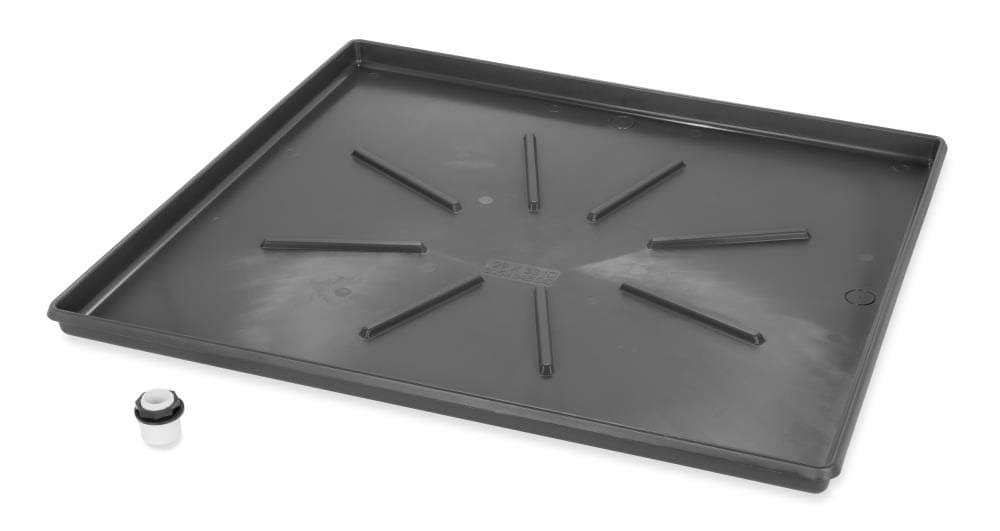 Southwin 20783 30.5 x 34.5 in. Graphite Drain Pan with Fitting