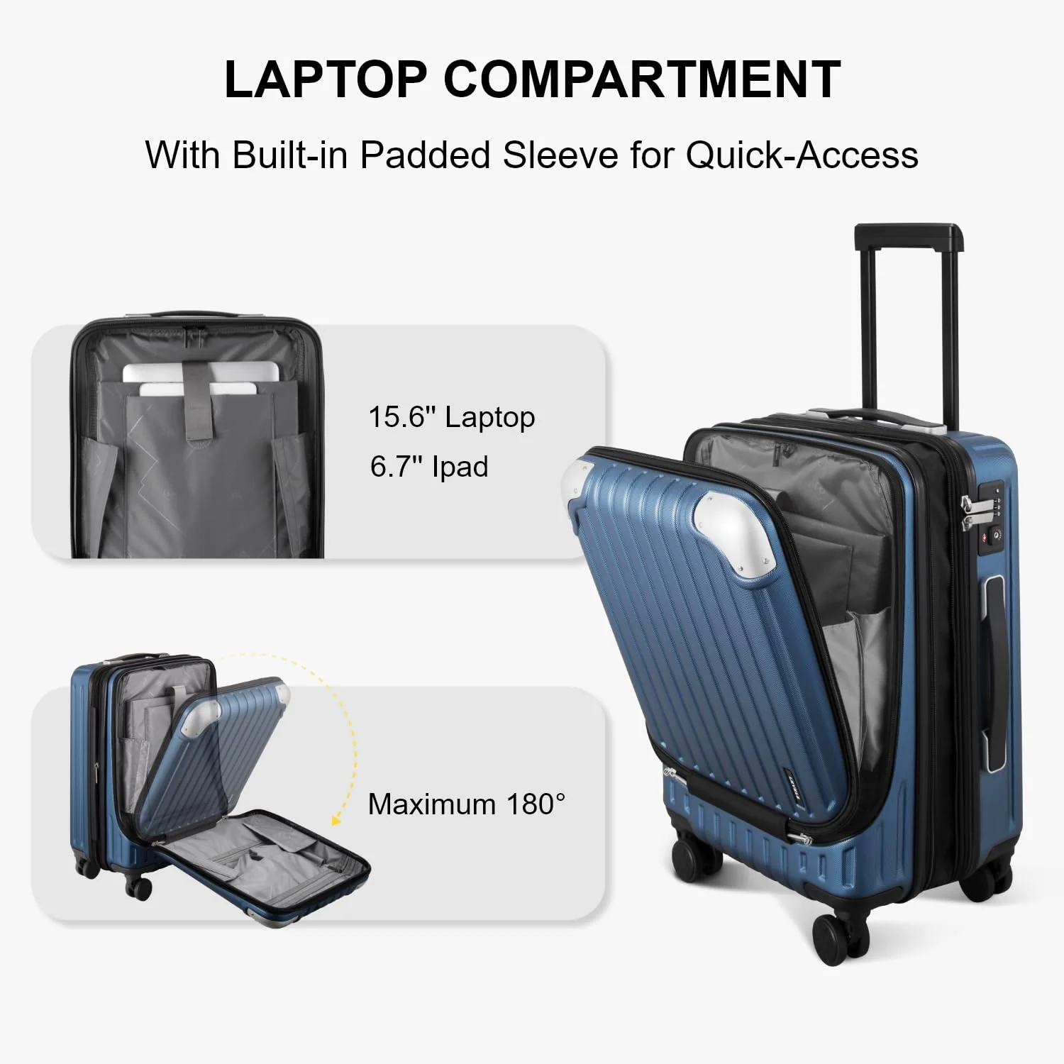 LEVEL8 Grace EXT 20 Carry On Luggage With Wheels