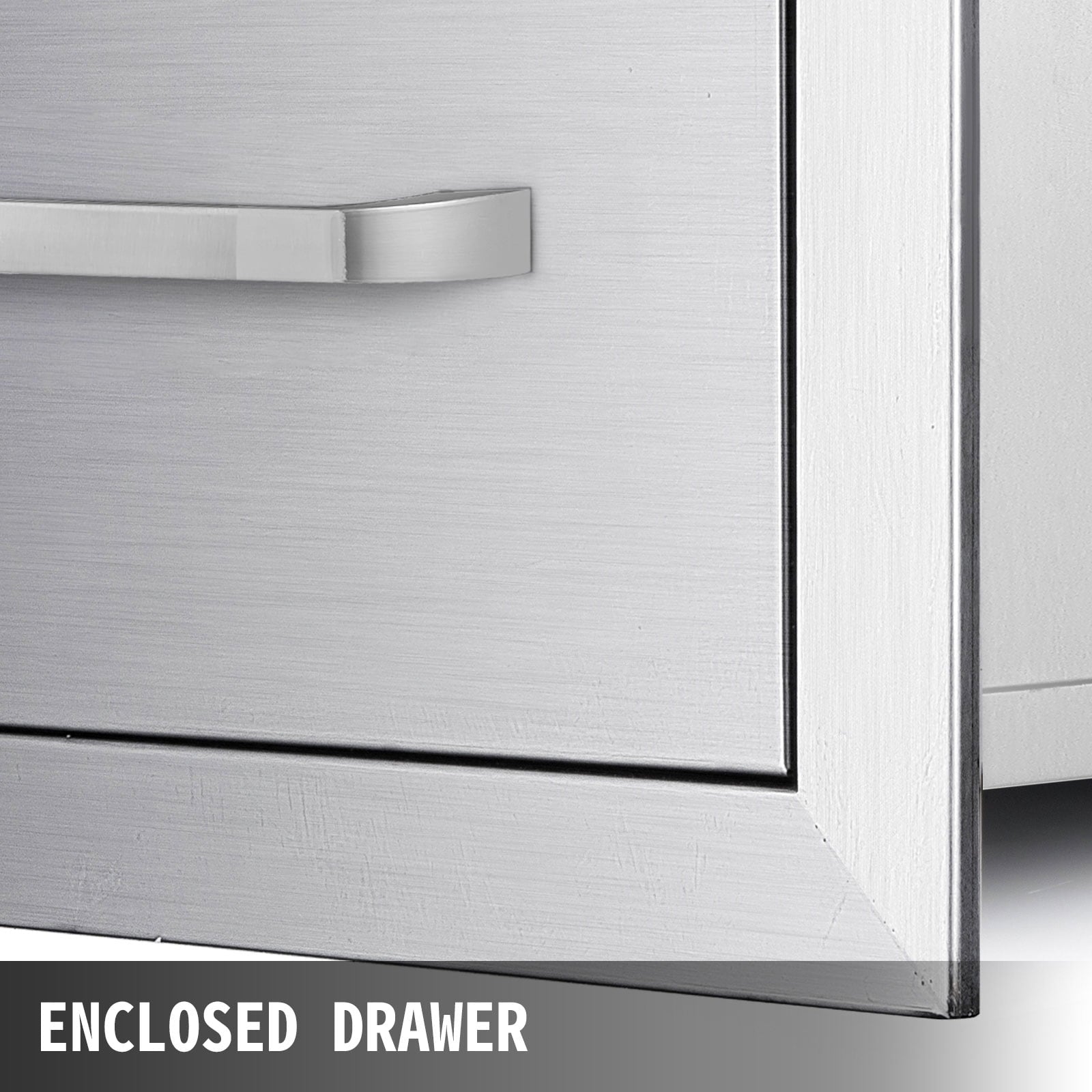 Outdoor Kitchen Drawers 30Wx10Hx20D. Horizontal Double Access BBQ Drawers with Stainless Steel Handle. BBQ Island Drawers for Outdoor Kitchens or BBQ Island Patio Grill Station