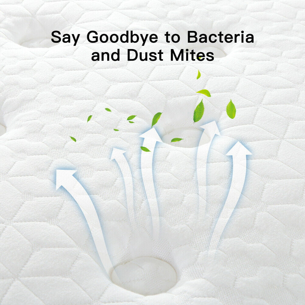 12 (H) Pocket Spring Hybrid Mattress. Queen Size Gel Infused Memory Foam Mattresses Bed in-a-Box CertiPUR-US Certified