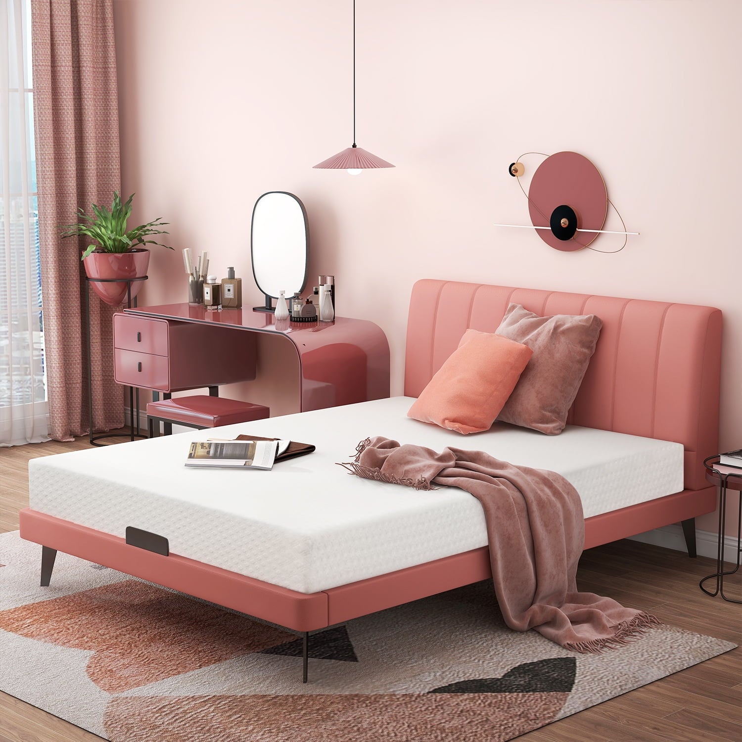 Mattress.Smiaoer 8 Cool Gel Memory Foam Mattress.Bed in a Box.Made in USA