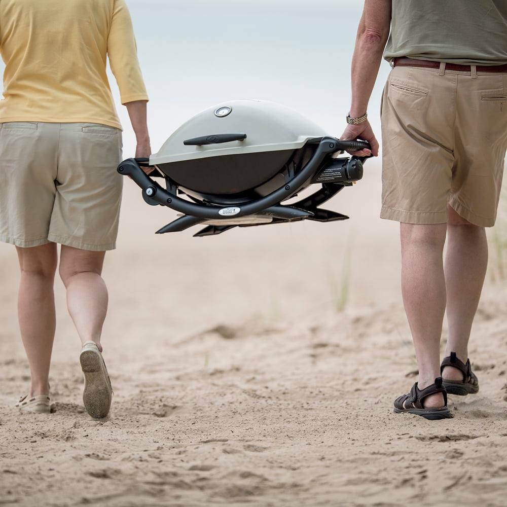 Q 2200 1-Burner Portable Gas Grill. Titanium