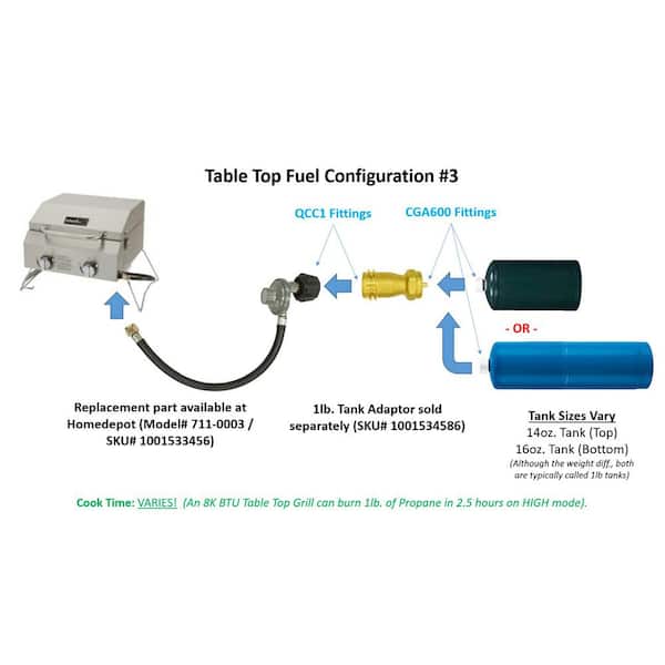 2-Burner Portable Propane Gas Table Top Grill in Stainless Steel