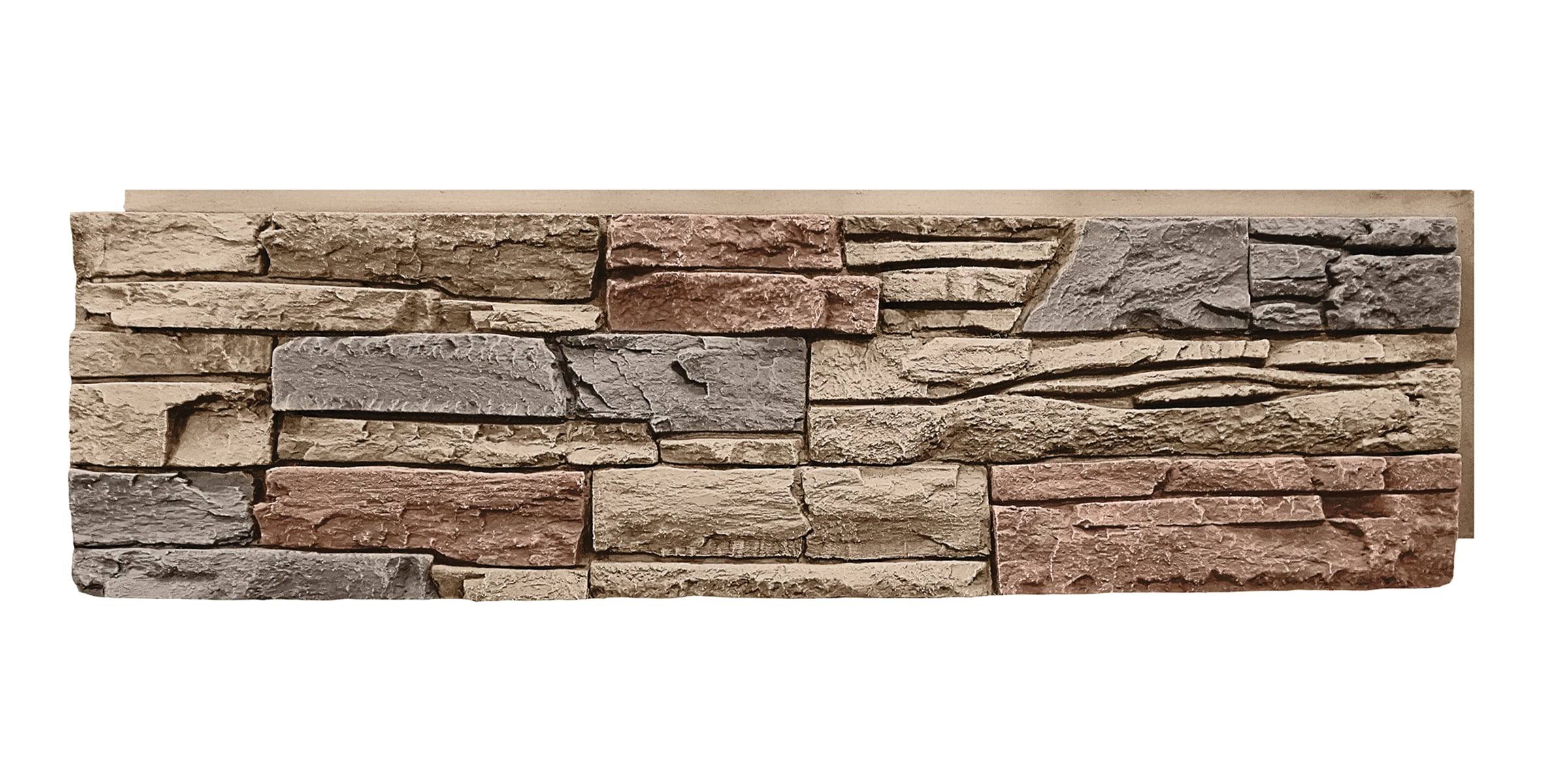 GenStone Faux Stacked Stone Panel - Desert Sunrise