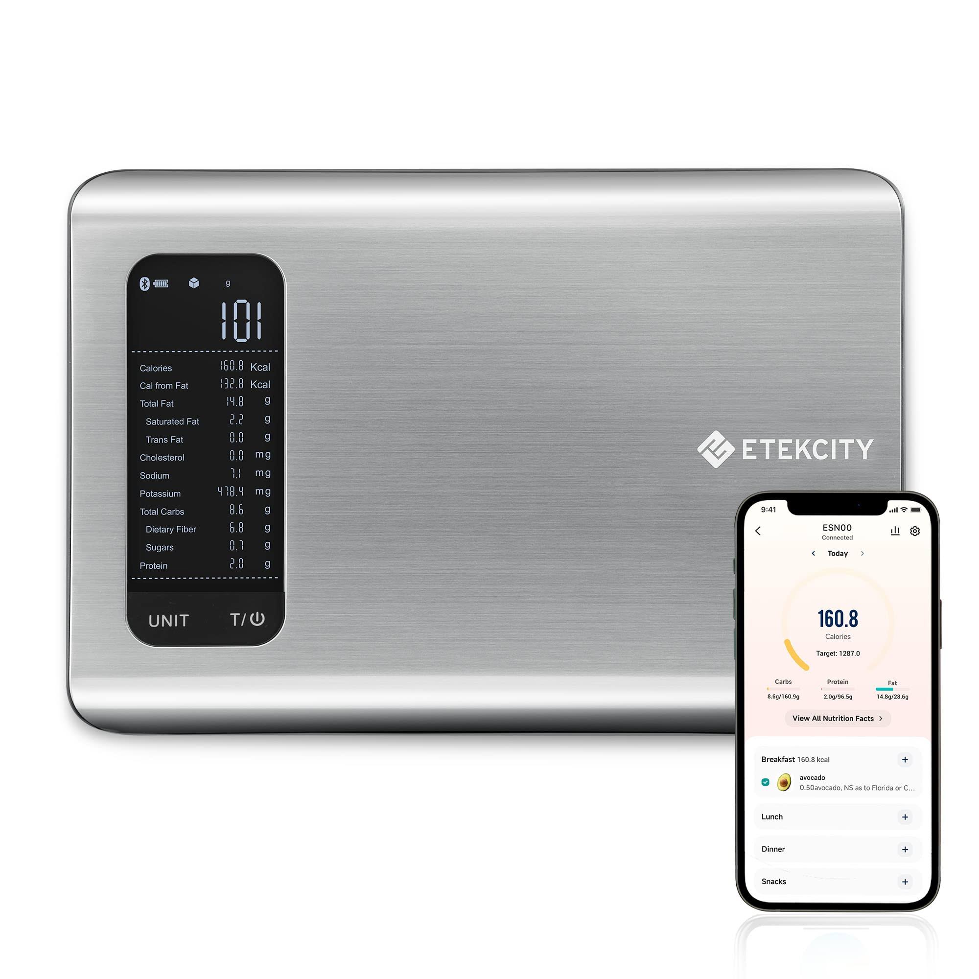 Etekcity Smart Food Nutrition Kitchen Scale. Digital Grams and Ounces for Weight