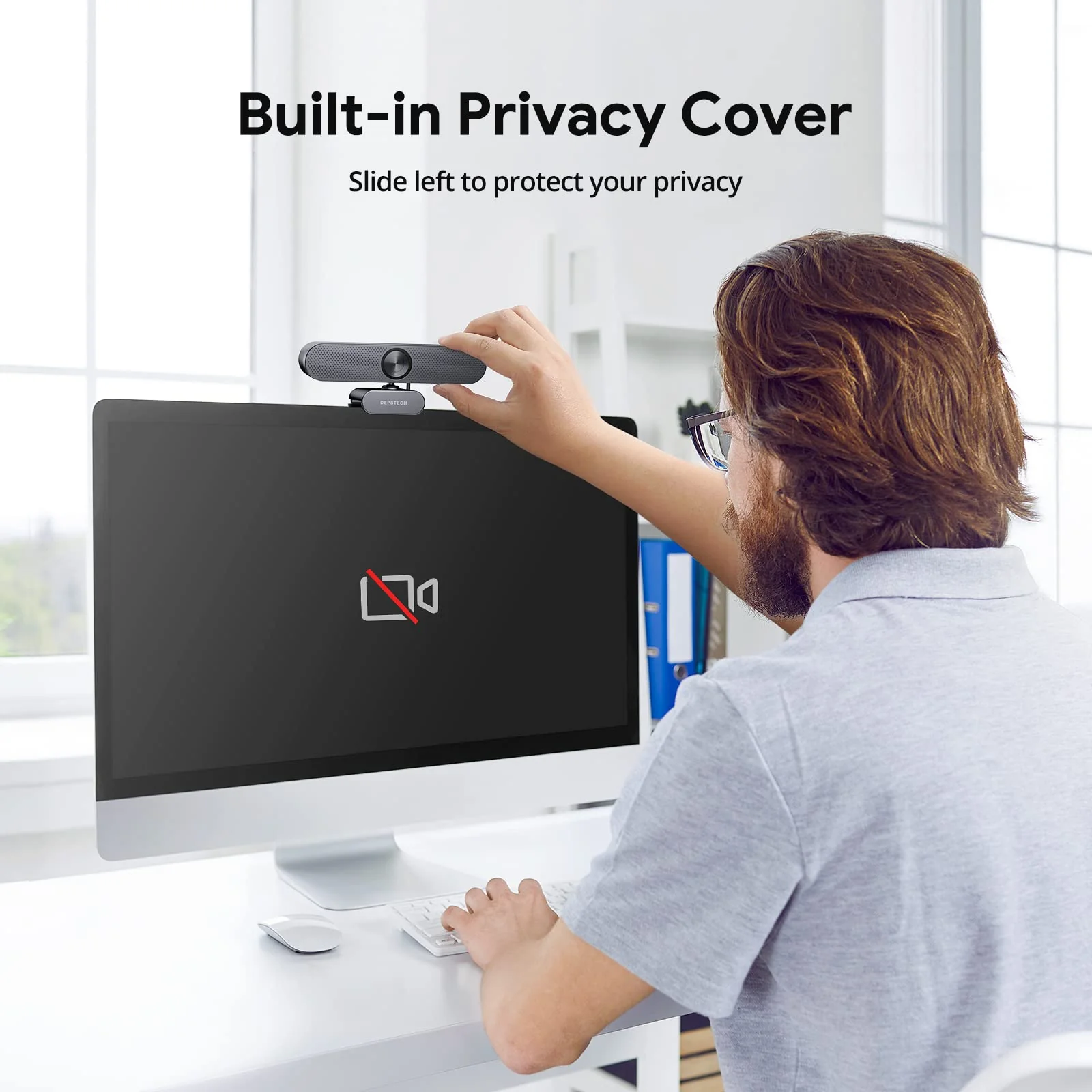 DEPSTECH 4K Zoomable Webcam with Microphone and Remote