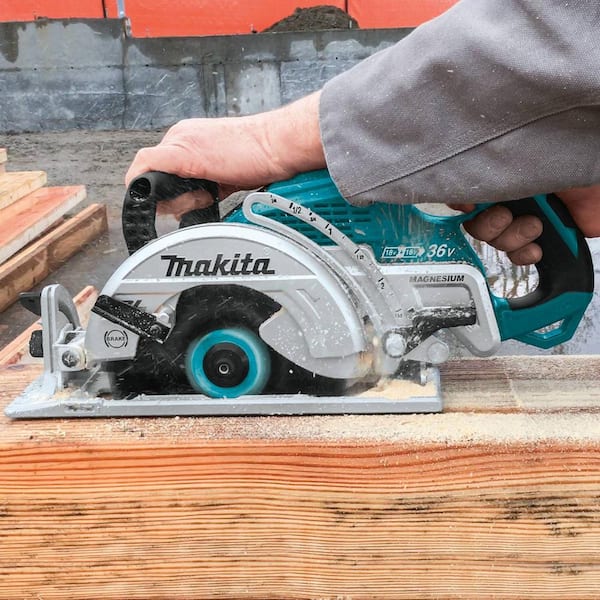 18V X2 LXT Lithium-Ion (36V) Brushless Cordless Rear Handle 7-1/4 in. Circular Saw w/BONUS 5.0Ah Battery 2 Pack