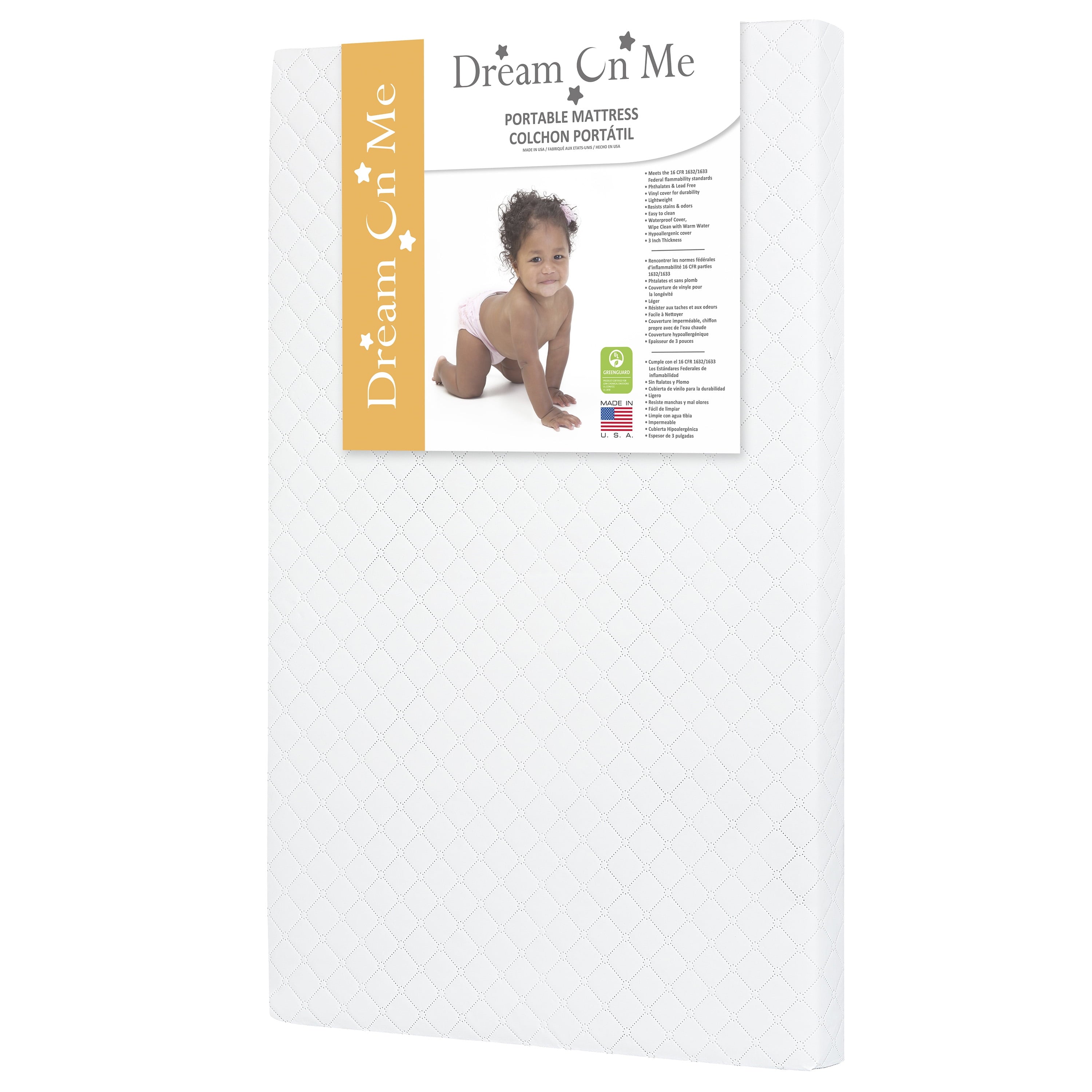 on Me. Sunset 3 Extra Firm Fiber Portable Crib Mattress