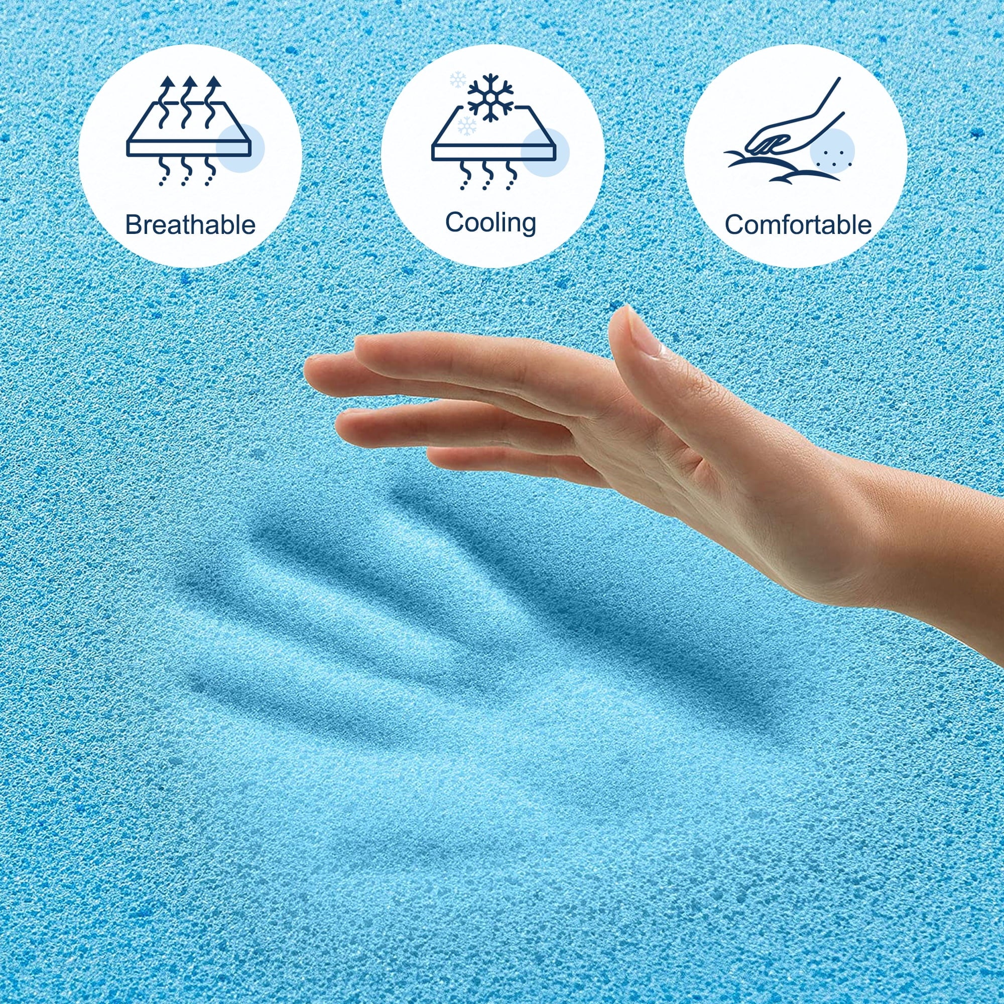 Mattress. Molblly 10 Inch Cooling-Gel Memory Foam Mattress in a Box. Queen