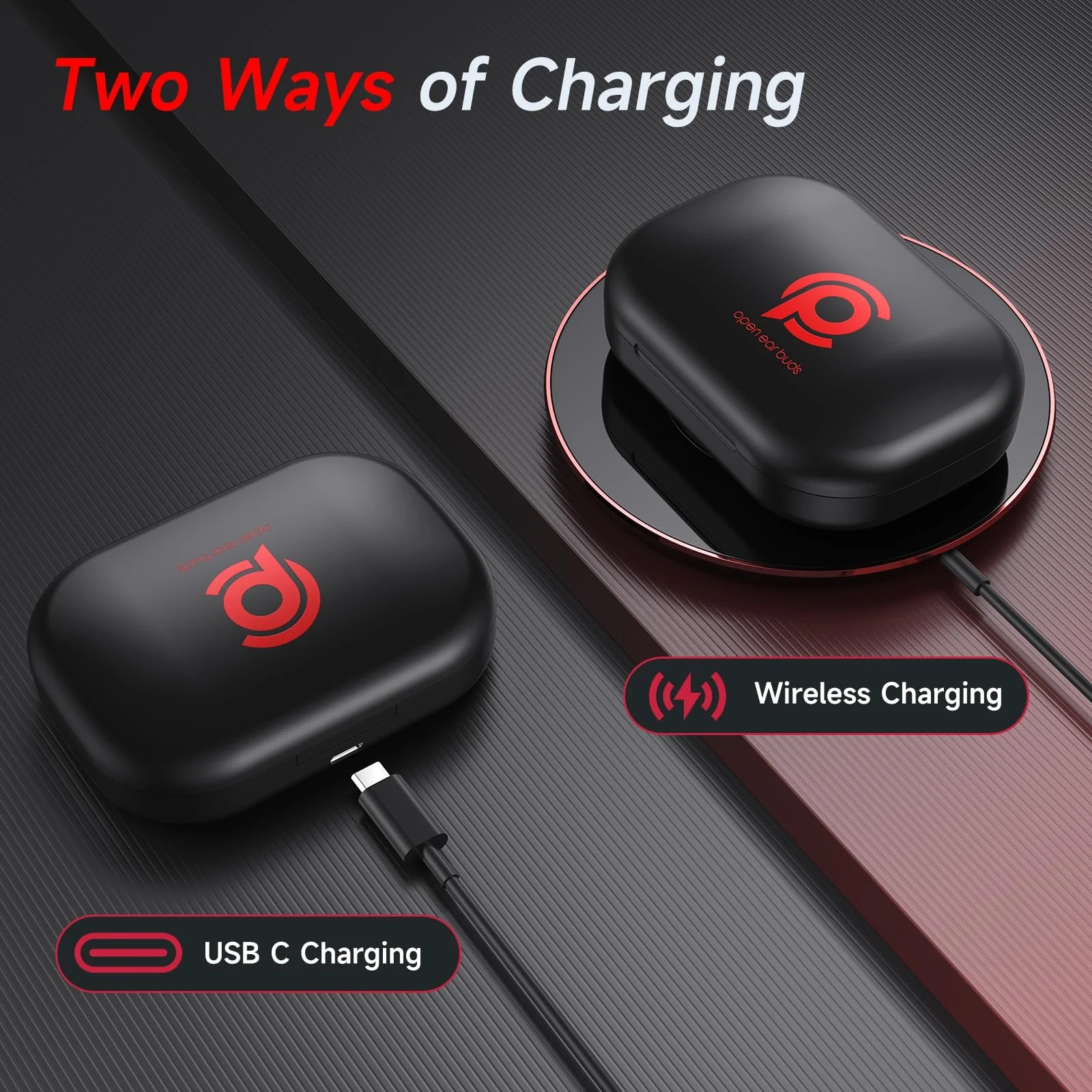 Open Ear Bluetooth Headphones Wireless Charging