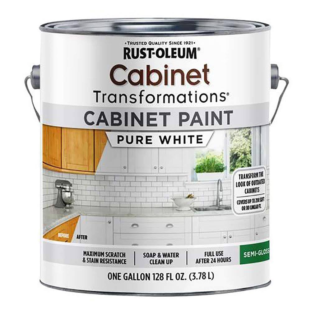Transformations Cabinet Paint Semi-Gloss Pure White 1 Gal 359025