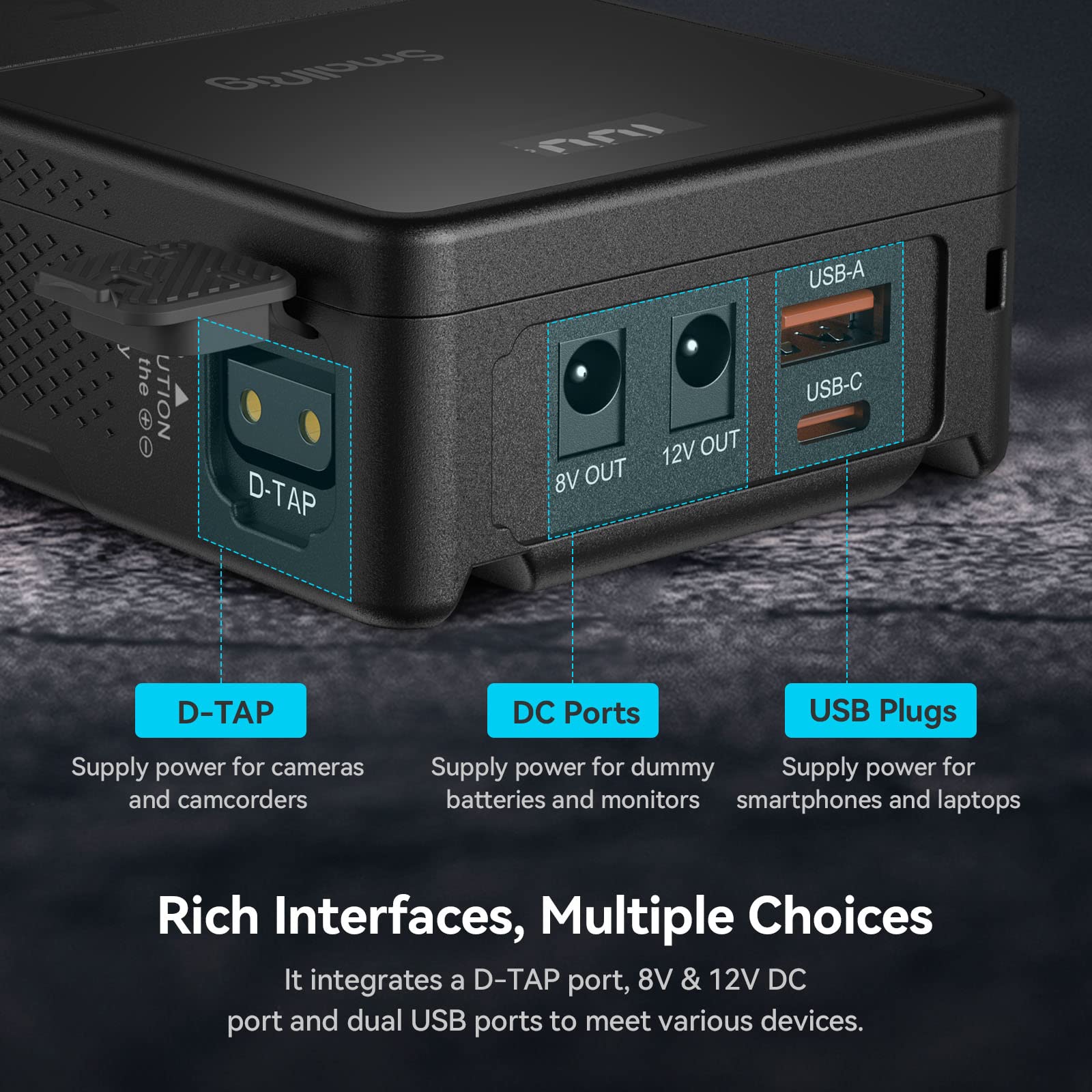 SmallRig 3400mAh 50Wh 14.8V mini V Mount Battery