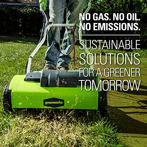 Greenworks 10 Amp 14 Corded Electric Dethatcher (Stainless Steel Tines)