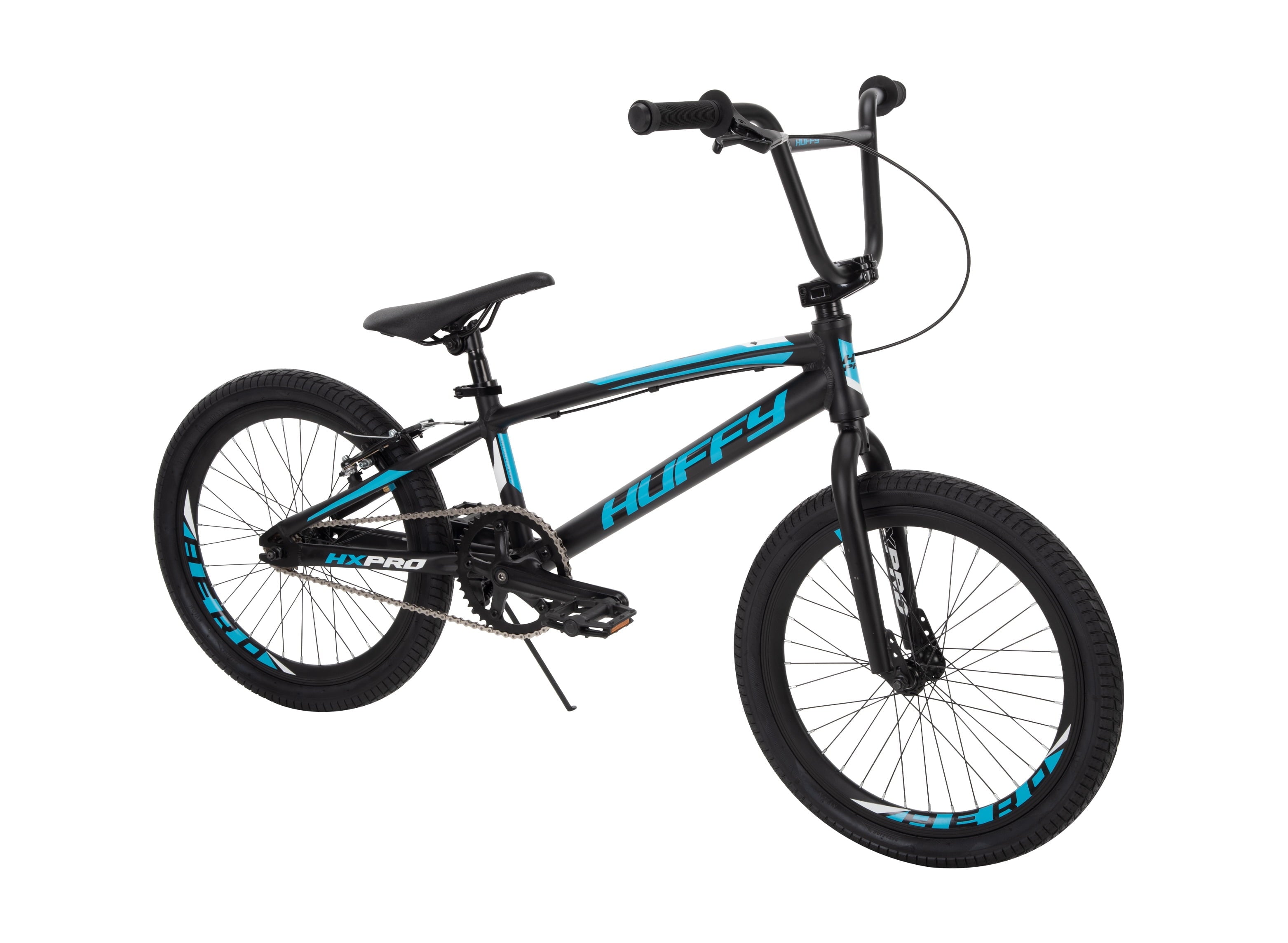 20-inch BMX Bikes HX-Pro Bike. Black with Teal. Aluminum Frame