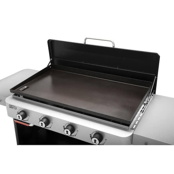 4 Burner Propane Gas Grill 36 in. Flat Top Griddle in Black