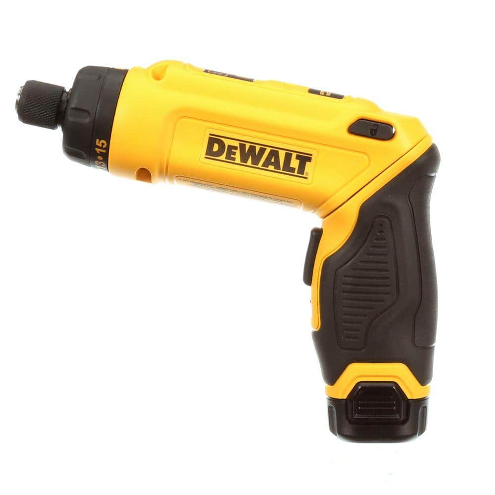 8V MAX Cordless Gyroscopic Screwdriver with Adjustable Handle. (2) 1.0Ah Batteries. Charger. and Bag DCF680N2