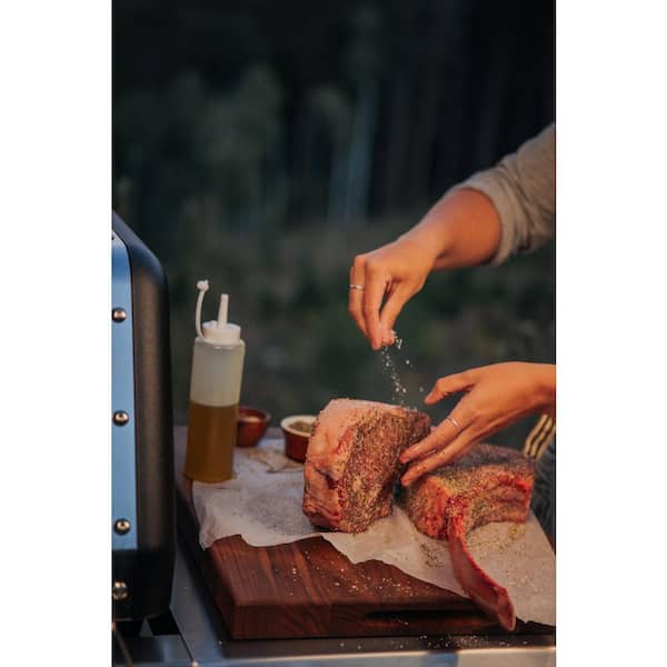 Genesis E-335 3-Burner Propane Gas Grill in Black with Side Burner