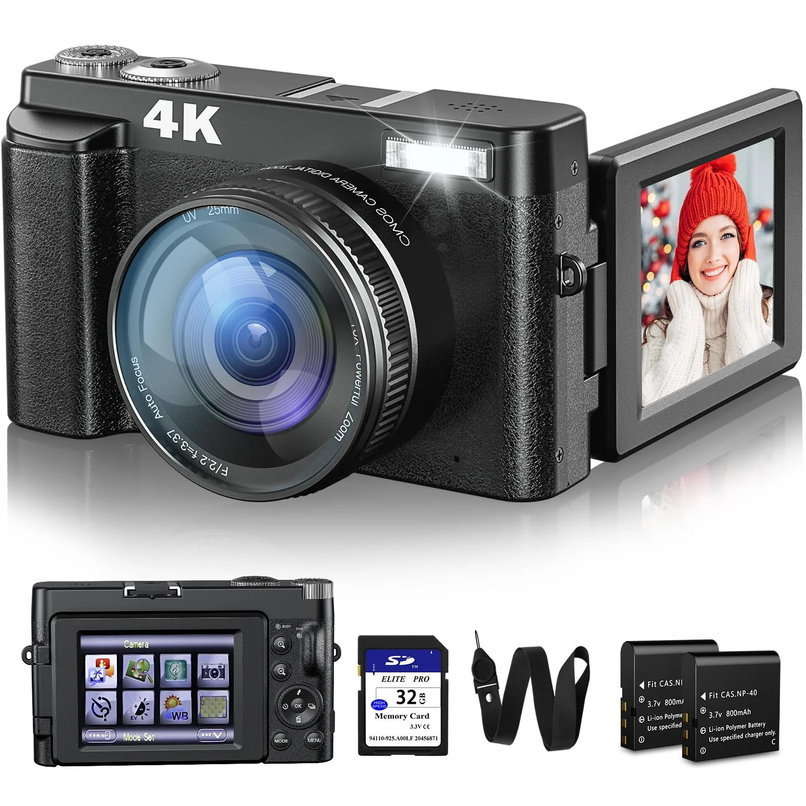 Fulealfly 4K Digital Camera for Photography and Video