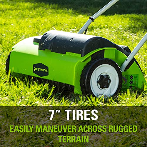 Greenworks 10 Amp 14 Corded Electric Dethatcher (Stainless Steel Tines)