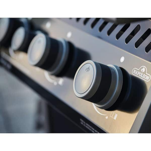 Rogue 3-Burner Propane Gas Grill with Range Side Burner in Black