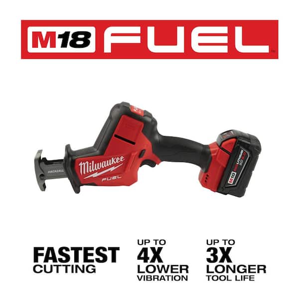 M18 FUEL 18V Lithium-Ion Brushless Cordless HACKZALL Reciprocating Saw Kit W/(1) 5.0Ah Batteries. Charger & Tool Bag