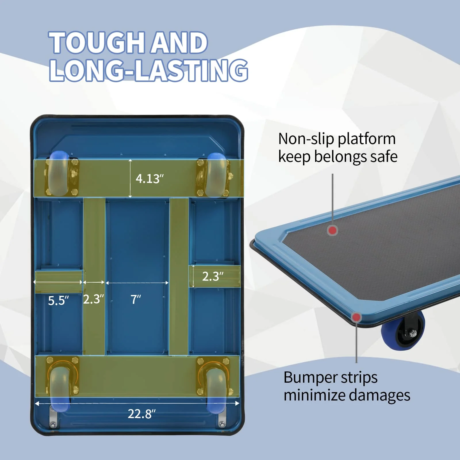 Lomive Platform Truck. 1100Lbs Hand Truck Push Cart Dolly