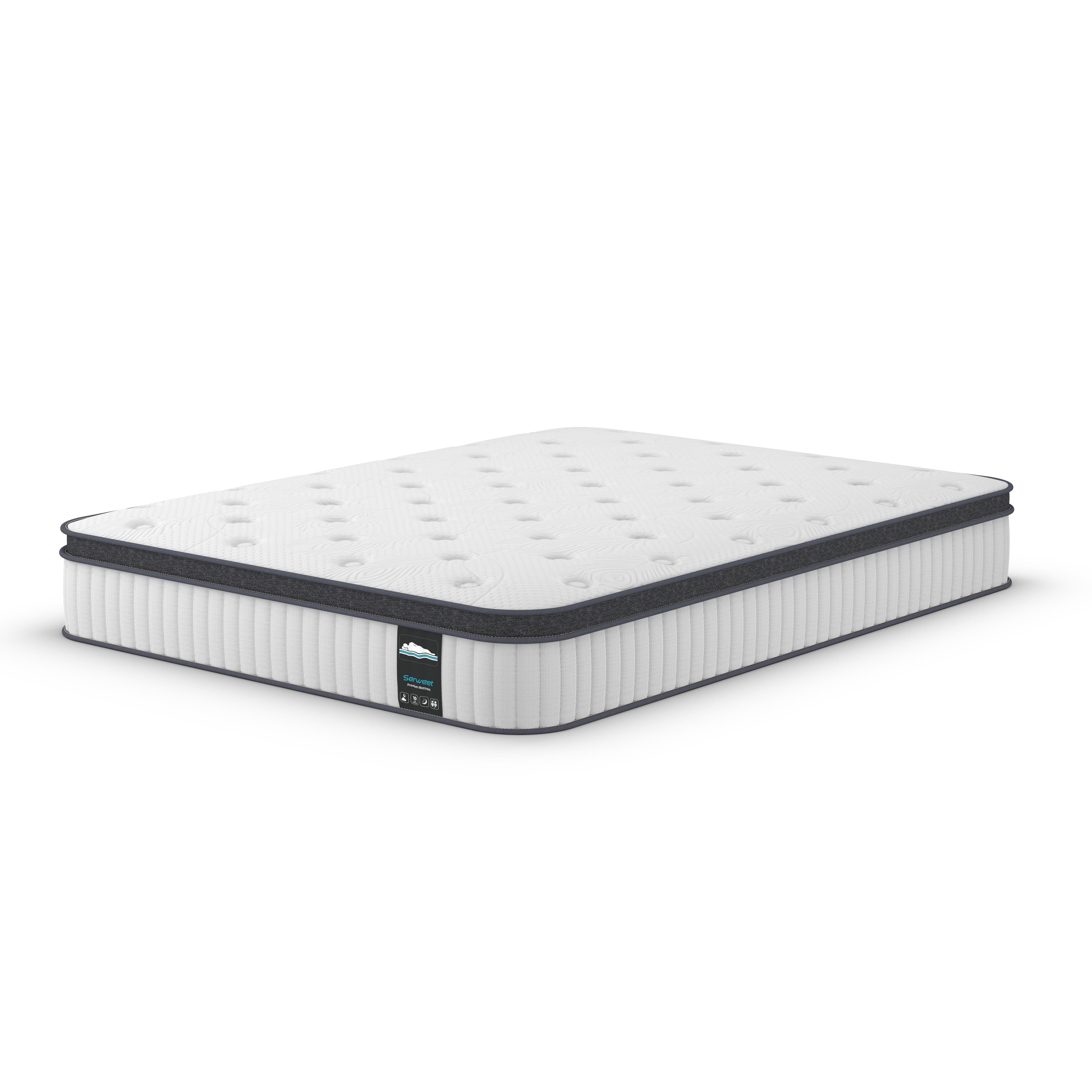10 Inch Memory Foam Hybrid Full Mattress - Heavier Coils for Durable Support - Pocket Innersprings for Motion Isolation - Pressure Relieving - Medium Firm - Made in North America