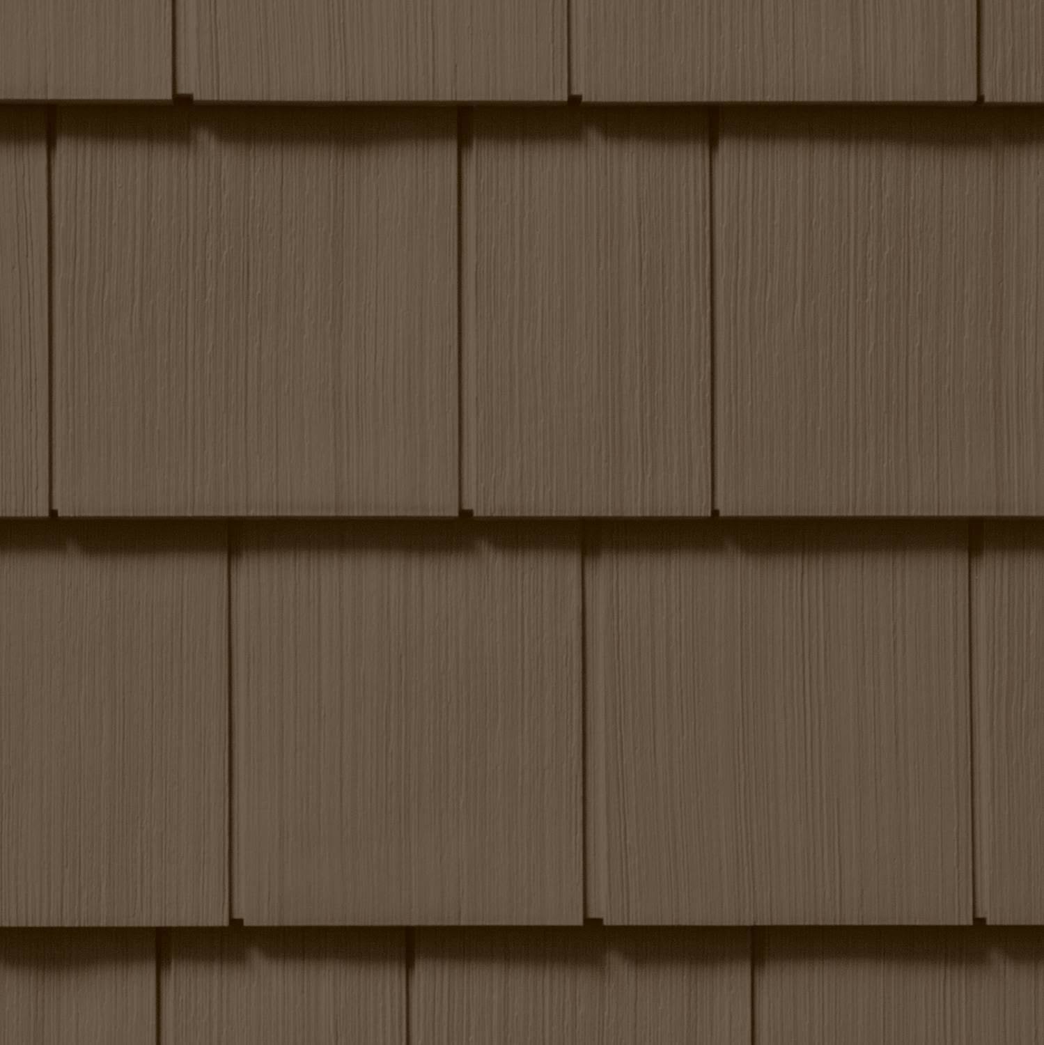 Cedar Impressions Double 7in. Straight Edge Perfection Shingles Siding (1/2 Square) Sable Brown 3014429