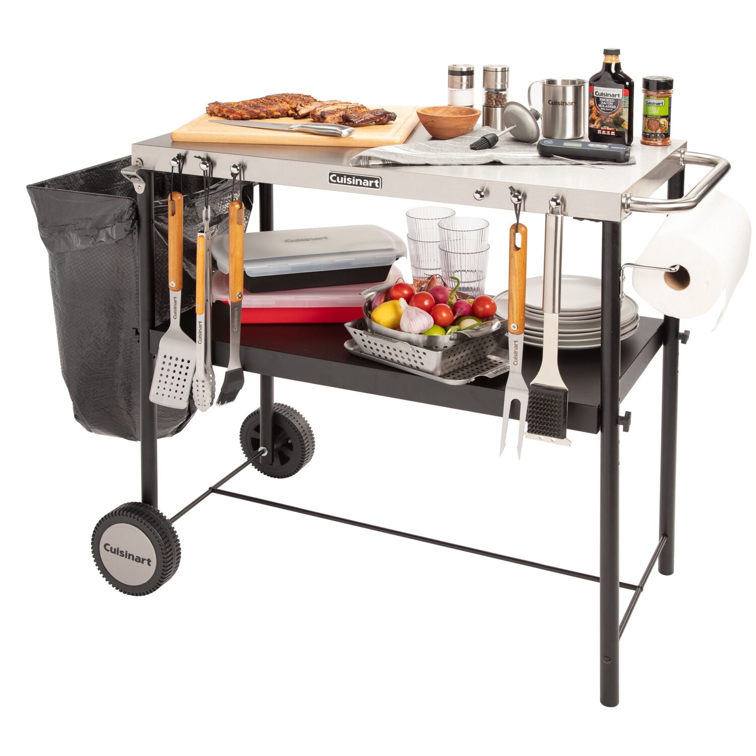 Outdoor BBQ Prep Cart