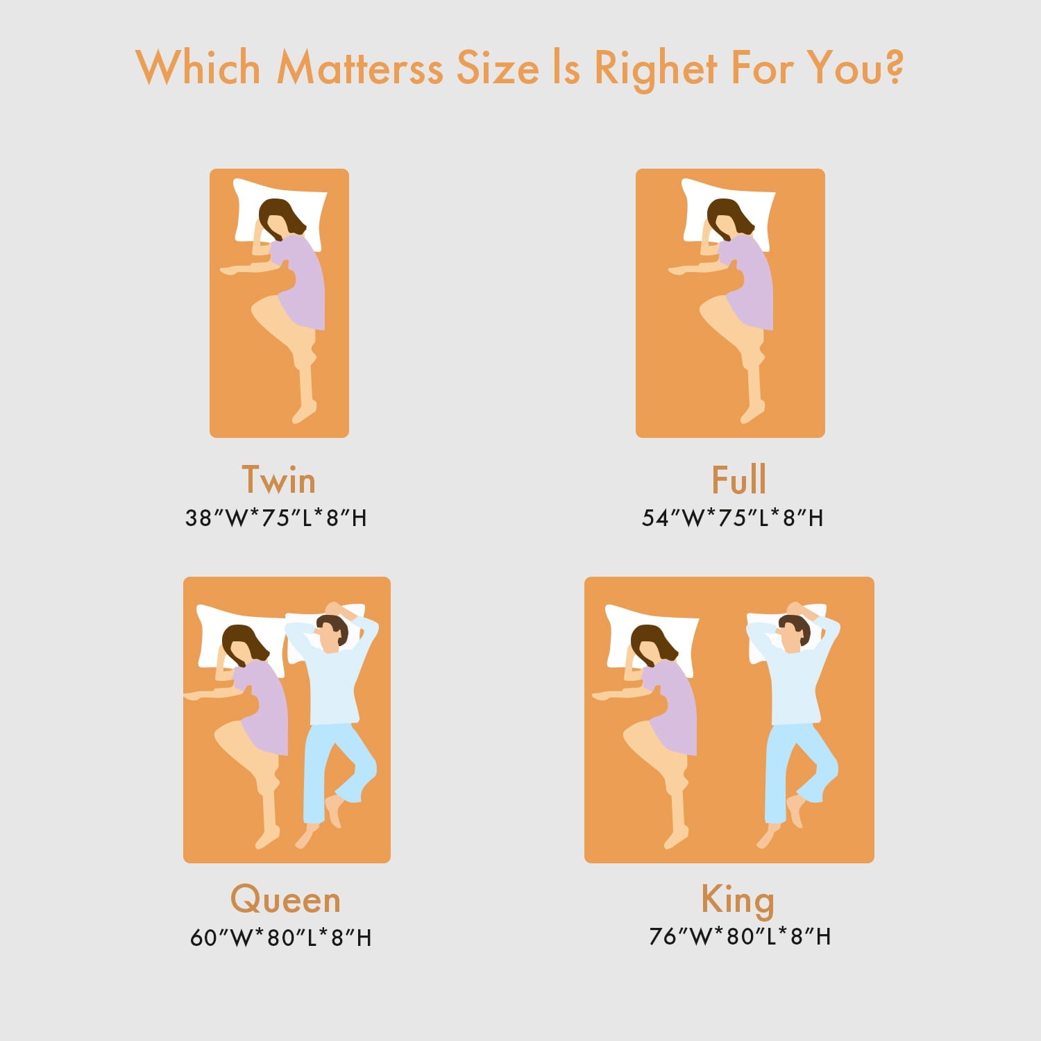 Mattress. 8 Gel Memory Foam Mattress with Removable Cover Mattress in a Box Medium Firm Mattress