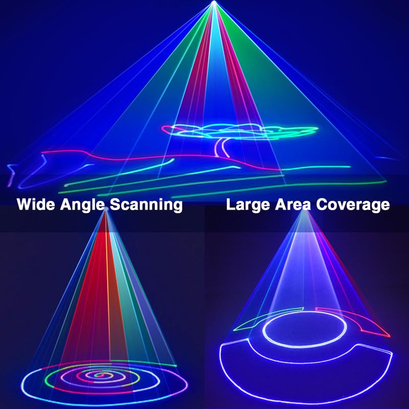 Ehaho DJ Laser Party Lights. 3D Animation RGB Lazer Stage Lighting
