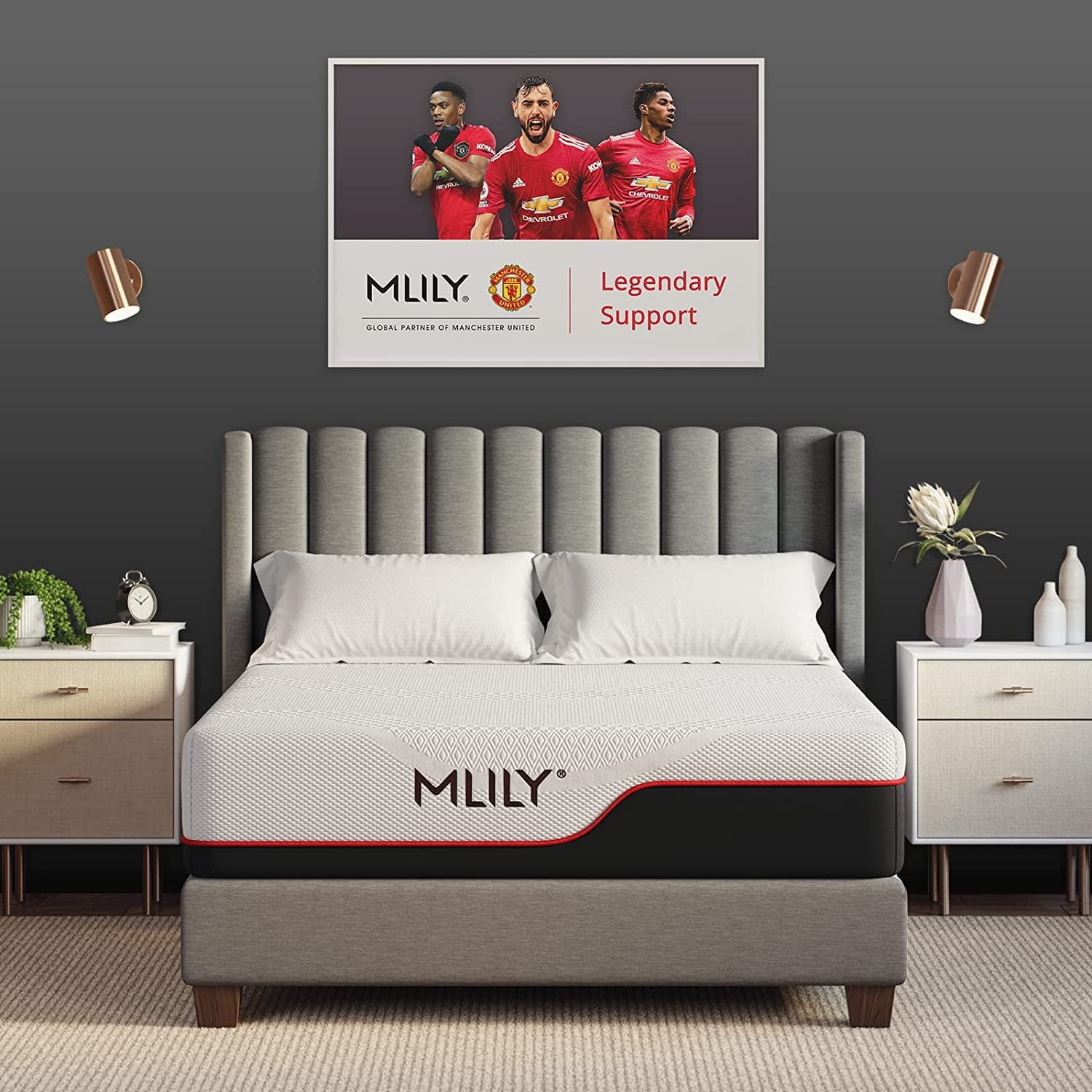 Manchester United Theatre of Dreams 12 inch Mermory Foam Mattress. Twin Size Mattress in a box.Medium Plush