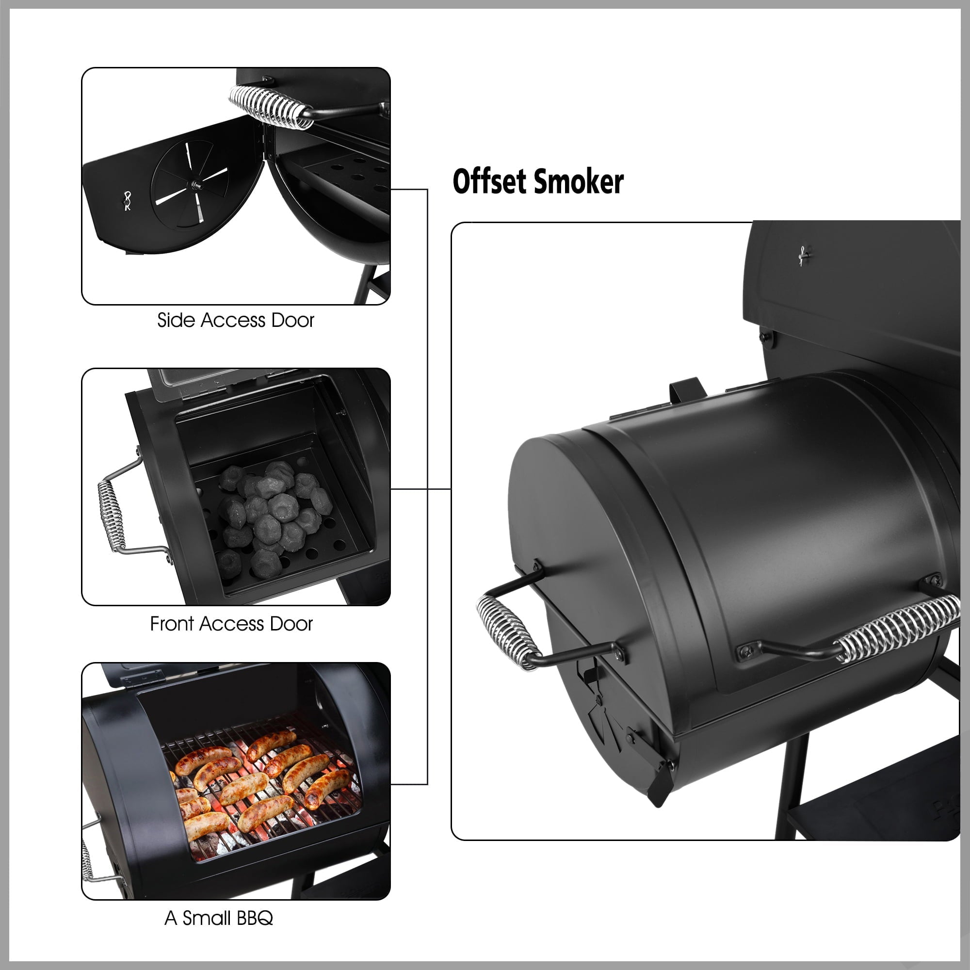 30 CC1830F Charcoal Grill with Offset Smoker