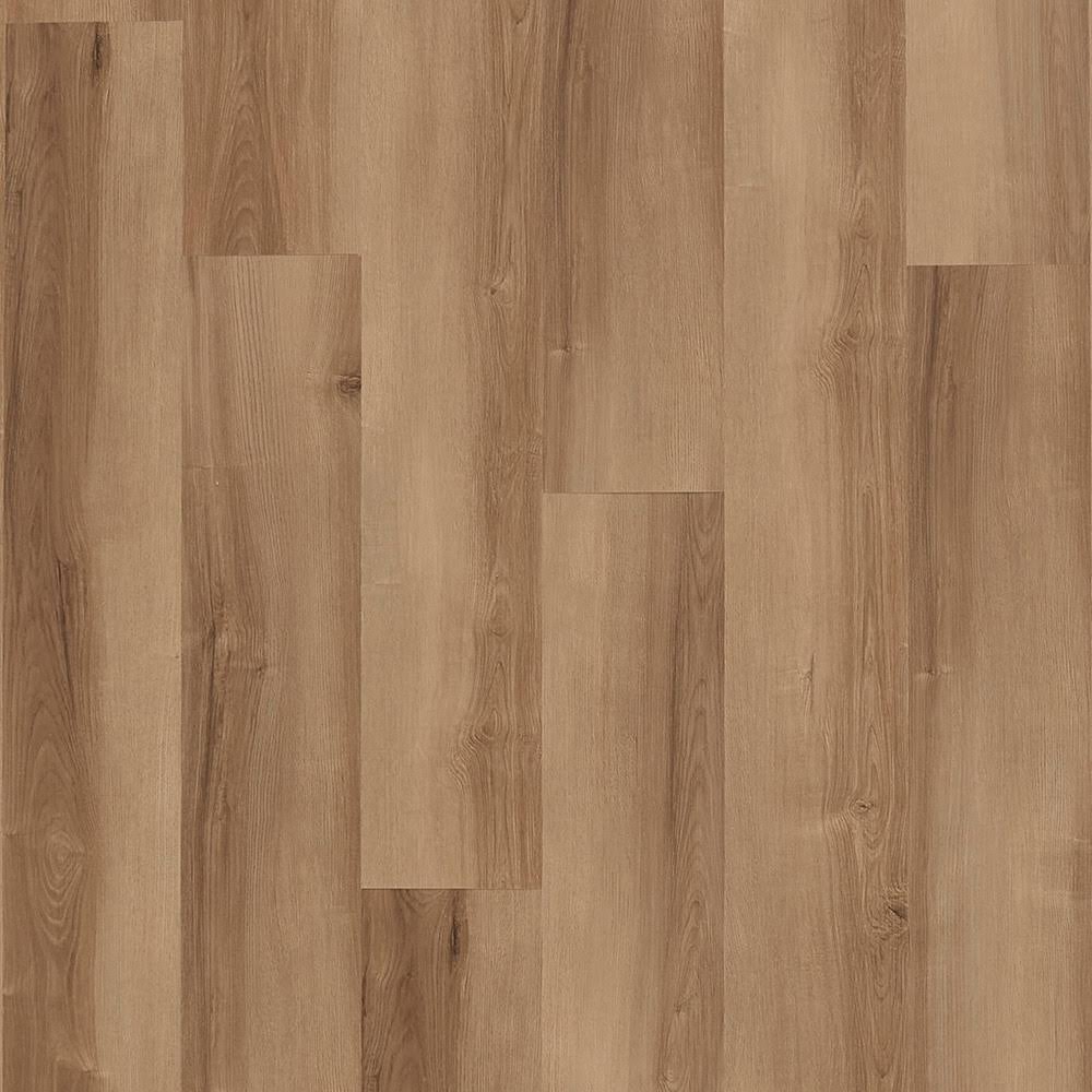 STAINMASTER Vernon Hickory 12-mil x 7-3/32-in W x 47-in L Waterproof Interlocking Luxury Vinyl Plank Flooring in Brown | LSM02-330