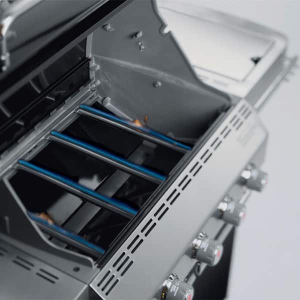 Summit E-470 4-Burner Propane Gas Grill in Black with Built-In Thermometer and Rotisserie