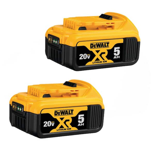 20V MAX XR Premium Lithium-Ion 5.0Ah Battery Pack (2 Pack)