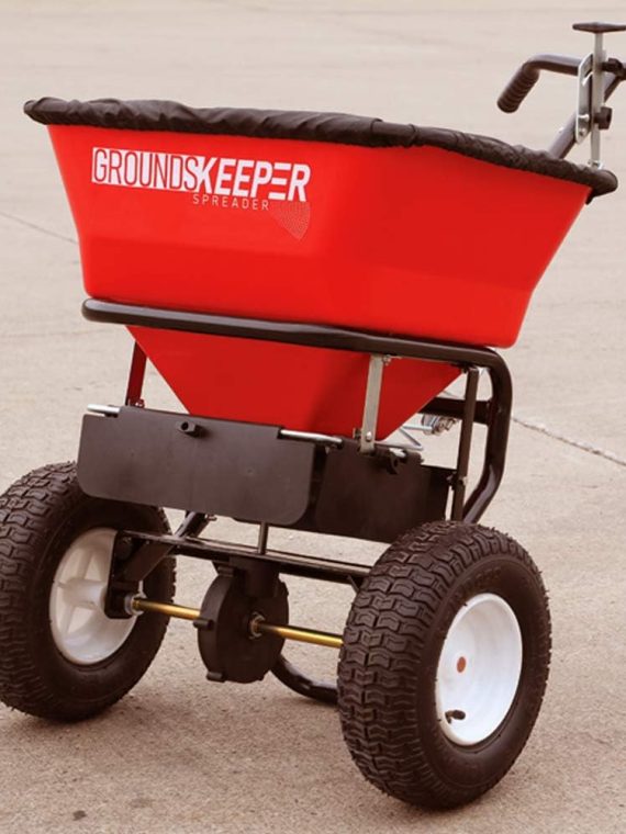 Multi-Purpose Walk Behind Push Spreader 3039632R Grounds Keeper. 100 Pound Capacity. Multi Use Tool for Grass Seed. Salt. De-Icer. Fertilizer and Seeds � Spreader