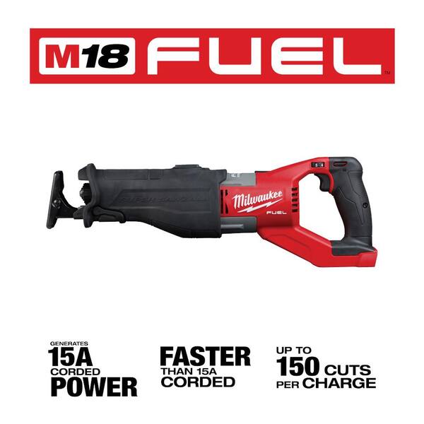 M18 FUEL 18V Lithium-Ion Brushless Cordless SUPER SAWZALL Orbital Reciprocating Saw W/ HIGH OUTPUT XC 8.0Ah Battery